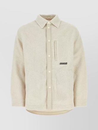 Isabel Marant textured lightweight teddy jacket with cuffed sleeves