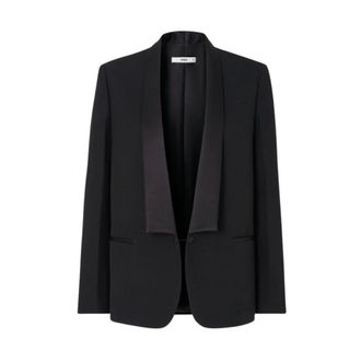 Fendi Blazer Grain de Poudre - Jackets - Mujer - Negro - 2XS