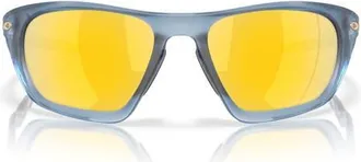 Oakley Lateralis 60mm Polarized Prizm Rectangle Sunglasses in Matte Abyss/prizm Gold at Nordstrom