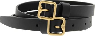 Burberry Adjustable Design Leather Belt, Size Medium