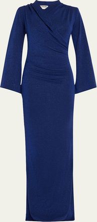 La Petite Robe Di Chiara Boni Stena Shimmer Draped Column Gown