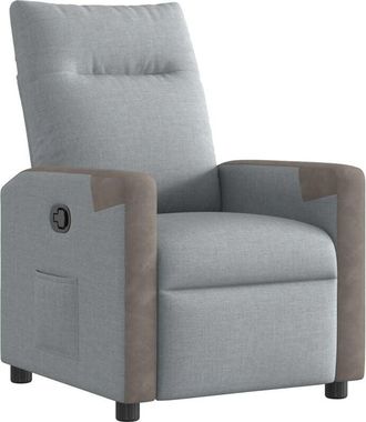 vidaXL Sillón reclinable de tela gris claro Vidaxl