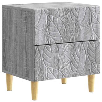 vidaXL Mesita De Noche Sonoma Gris 43 X 34,5 X 48 Cm Vidaxl