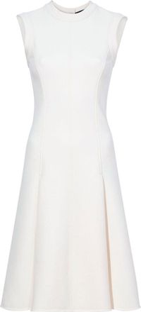 Proenza Schouler Kara pleat-detail dress - women - Polyamide/Elastane/Virgin Wool - 10 - White