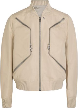 Rick Owens Heizer Flight Canvas Bomber Jacket - Sand - 50 (IT50 / L)