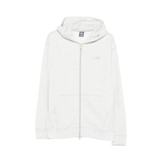 New Balance Zip-throughs, male, Gray, Size: M Athletics French Terry Full Zip