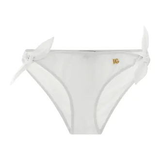 Dolce & Gabbana Bikinis, female, White, Size: S Tie Bikini Bottoms