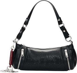 Desigual Half Logo Zarauz Bag - Dames - Tassen - Zwart - Maat: ONE Size Poliester