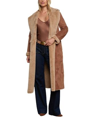 L'agence LAgence Citron Faux Fur Maxi Coat