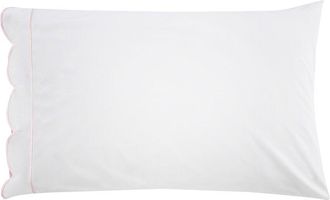 Melange Home Mélange Home Scallop Frame Embroidery Percale Pillowcases