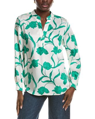 Jones New York Popover Printed Top