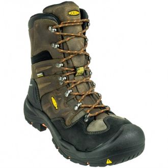 Keen Mens Coburg Waterproof Steel Toe Hiking Work Boots In Brown