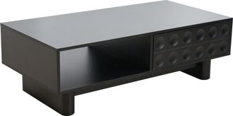 Oviala Mesa de centro rectangular L120 cm negra