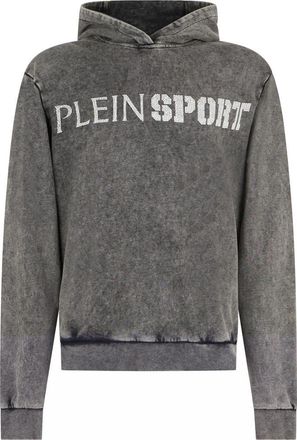 Plein Sport Washed Hoodie Crackle Scratch Men in Black at Nordstrom, Size Xxx-Large