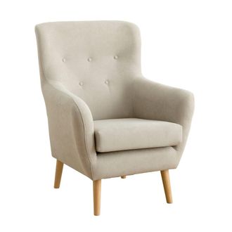 Kenay Home Butaca tapizado beige 73 x 100 cm