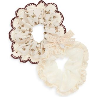 BP. 2-Pack Scrunchies in Ivory Multi at Nordstrom