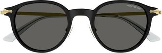 Montblanc Sunglasses Mb0362 S 001 Gold/Grey Men