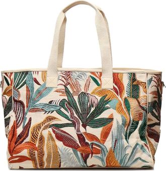 V° 73 Borsa tote grande a fiori - Toni neutri