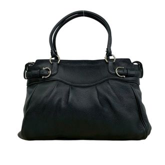 Ferragamo Black Leather Handbag Tote Bag (Pre-Owned)