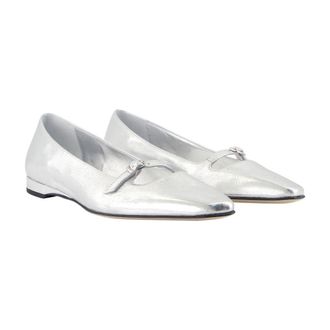 Carel Womens Emilie Ballerina Silver Calfskin