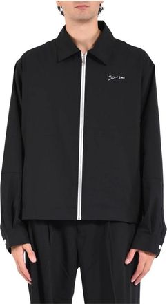 BONSAI Embroidered Logo Zip Front Overshirt