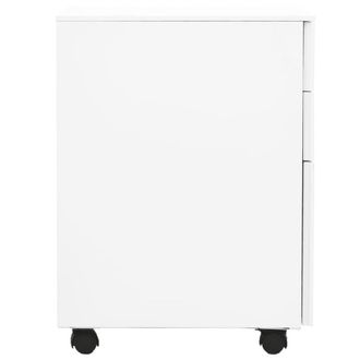 Berkfield Home Mobile File Cabinet White 39x45x60 cm Steel | Size: 39 x 45 x 60 cm