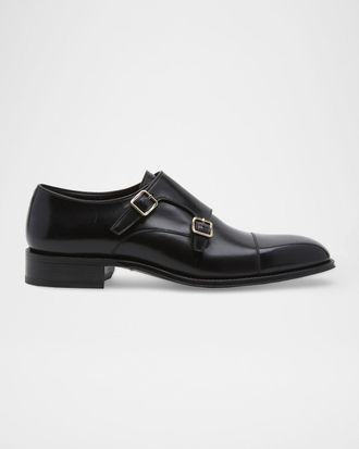 Tom Ford Men & apos;s Claydon Leather Double-Monk Strap Loafers
