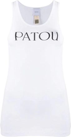 Patou Mouwloze Top - Dames - Tops zonder mouwen - Wit - M - Katoen - Tops