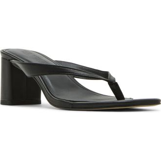 Steve Madden Dodie Block Heel Sandal in Black Leather at Nordstrom Rack, Size 6