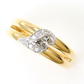 C&A White Gold Yellow Gold Yellow Gold (18K) White Gold (18K) Band Ring (Pre-Owned)