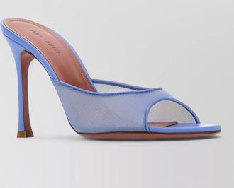 Amina Muaddi alexa mesh peep toe stiletto mules