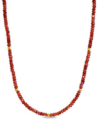 Jewelmak 14K Garnet Necklace