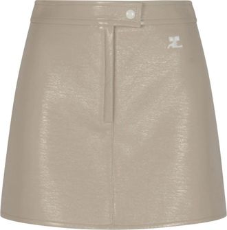 Courrèges Dames, Rokken, Beige, Maat: 2XS Vinyl