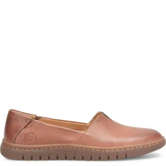 Born Womens Sebra 2 Flat Shoes In Dark Tan