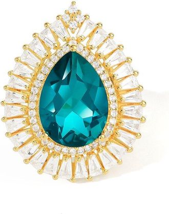 Tiramisu 14K Over Silver 9.33 Ct. Tw. Gemstone Statement Ring