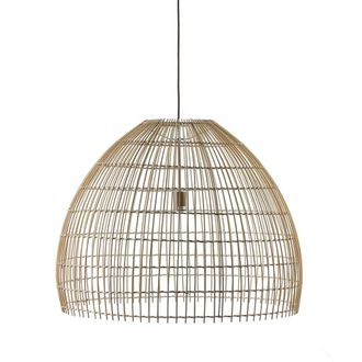 Els Banys L&aacute;mpara techo mimbre natural