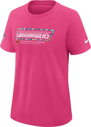 Nike Washington Commanders Crucial Catch Nike Womens Dri-FIT NFL T-Shirt in Pink | 03N868XZUZ-F9R