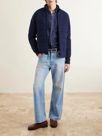 Polo Ralph Lauren Quilted Padded Wool and Cashmere-Blend Zip-Up Cardigan