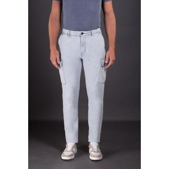 Moorer Mens Light Blue Tapered Trousers, Size 50