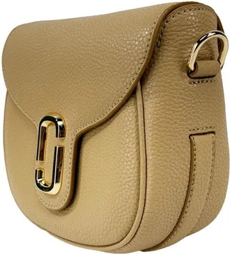 Marc Jacobs Pebble Leather Saddle Crossbody Bag - Gold