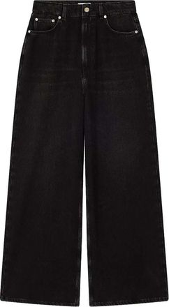 Ganni Soft Rigid Denim Baggy Jeans Black Washed
