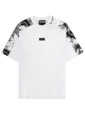 Versace Jeans Couture Baroque Plaque White Base T-Shirt