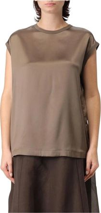 Brunello Cucinelli Mujer, Blusas y Camisas, Marrón, Talla: M