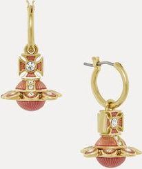 Vivienne Westwood Capucine Earrings Gold-white-crystal-fuchsia-enamel Gold-white-crystal-fuchsia-enamel Women