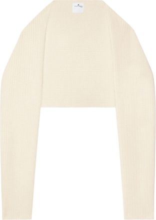 Courrèges cropped wool bolero - men - Wool - OS - Neutrals