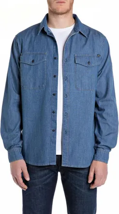 Replay M4124 Camisa Vaquera - Shirts - Hombre - Azul - 2XL