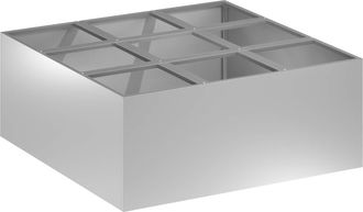 vidaXL Macetero De Jard&iacute;n Plateado 100 X 100 X 20 Cm Acero Galvanizado Vidaxl