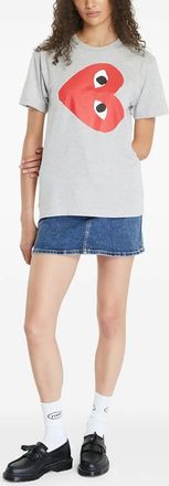 Comme Des Gar&ccedil;ons T-shirt con cuore - Grigio