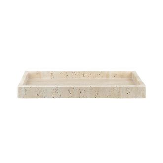 Mette Ditmer Travertine Tablett, 16 x 31 cm, leinen