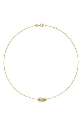 Tory Burch Small Pierced Pendant Necklace in Light Brass at Nordstrom